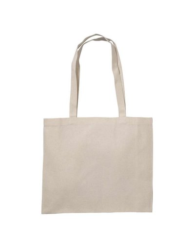 Shopper con manici lunghi e soffietto alla base Naturale