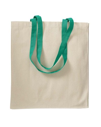Shopper in cotone manici colorati con soffietto da 220 gr