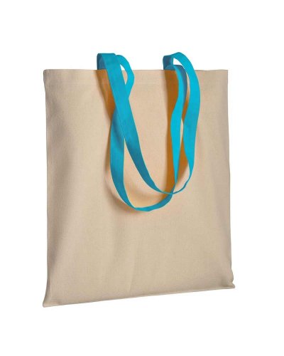 Shopper in cotone manici lunghi colorati