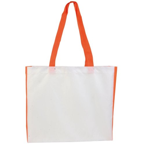 Shopper con manici e soffietto colorati