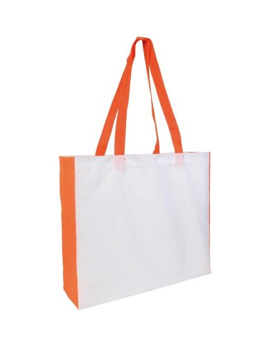 Shopper con manici e soffietto colorati