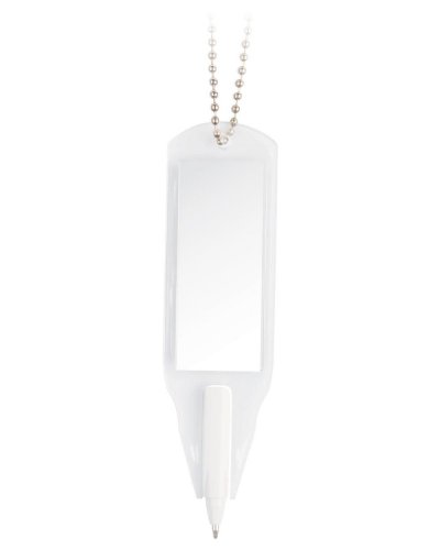 Penna a sfera con targhetta Bianco