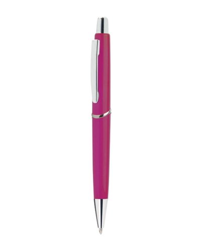Penna a sfera con clip in metallo Fucsia