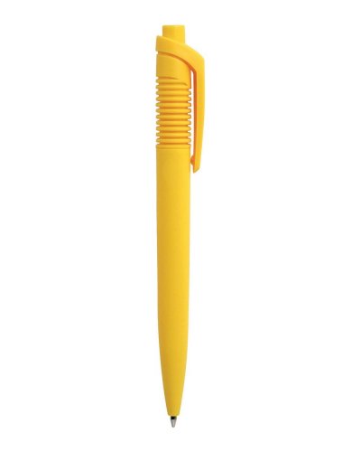 Penna a sfera con chiusura a scatto Giallo