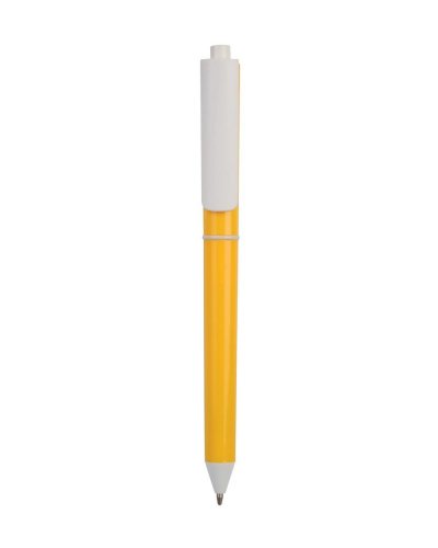 Penna a sfera con chiusura a scatto Giallo