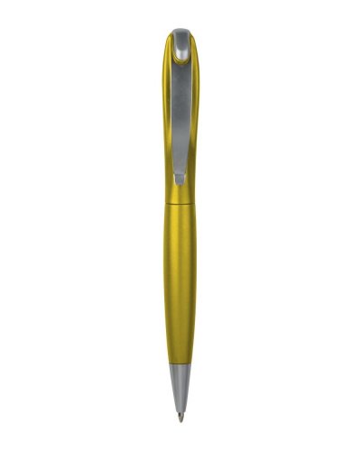 Penna a sfera in plastica con clip in metallo Giallo
