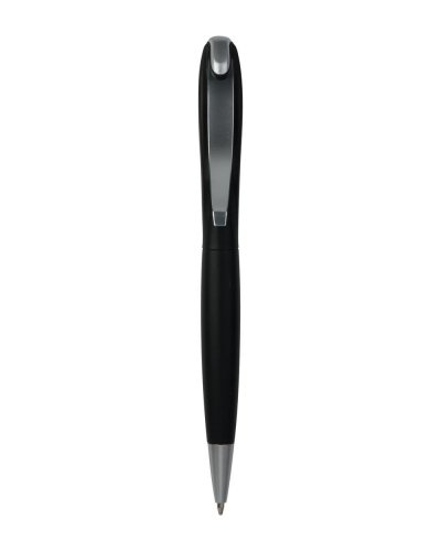 Penna a sfera in plastica con clip in metallo Nero