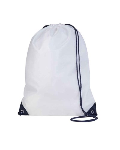 Sacca Nylon Personalizzata Play Bianco / Blu