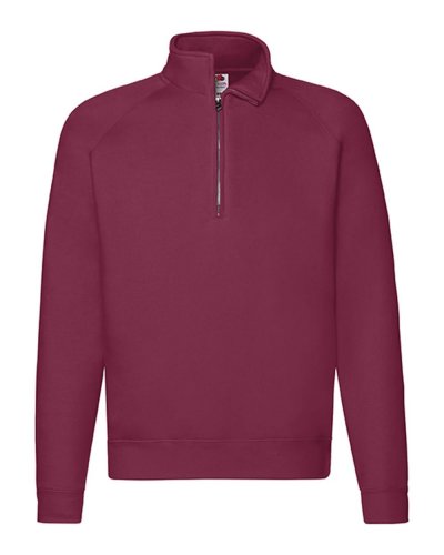 Felpa premium con 1/2 cerniera Burgundy