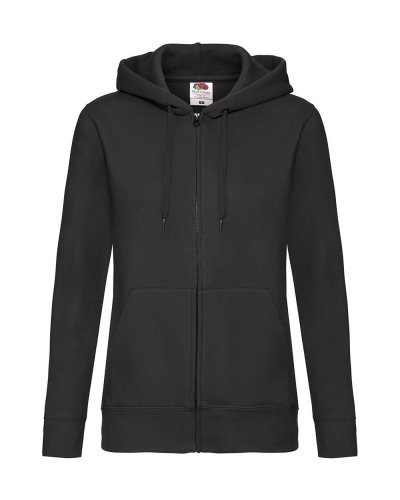 Felpa Lady-Fit con cappuccio e cerniera