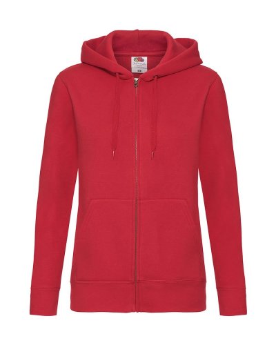 Felpa Lady-Fit con cappuccio e cerniera