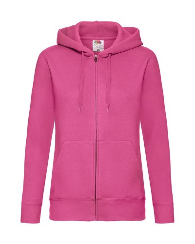 Felpa Lady-Fit con cappuccio e cerniera