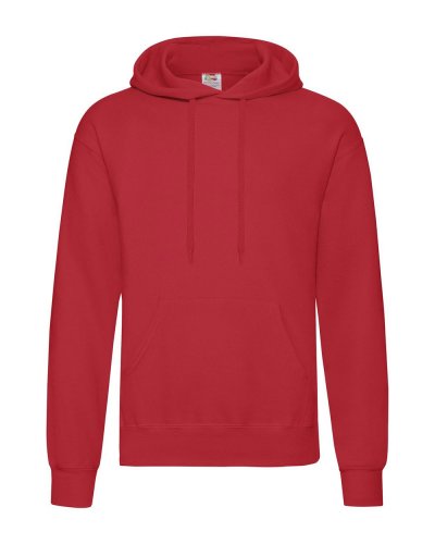Felpa classica con cappuccio Hooded Rosso