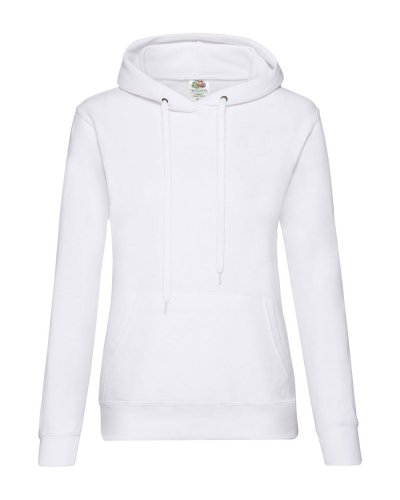 Felpa classica donna con cappuccio Hooded Bianco