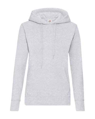 Felpa classica donna con cappuccio Hooded Heather grey