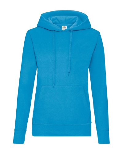 Felpa classica donna con cappuccio Hooded Azure blue