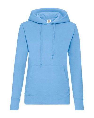 Felpa classica donna con cappuccio Hooded Sky blue