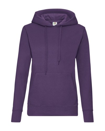 Felpa classica donna con cappuccio Hooded Purple