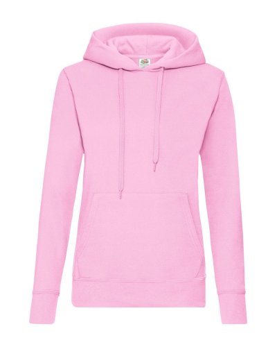 Felpa classica donna con cappuccio Hooded Light pink
