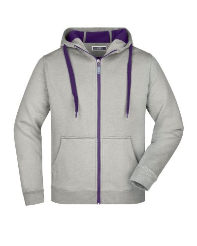 Men's Doubleface Jacket Grey Heather / Purple