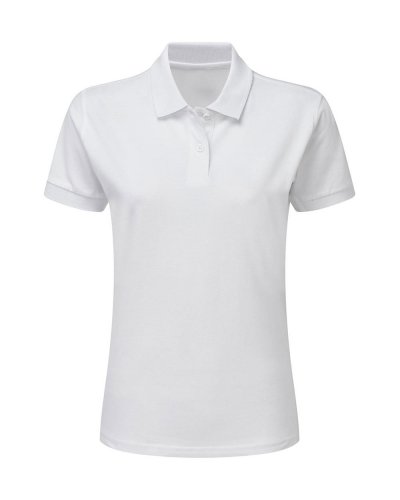 Polo donna piqué White