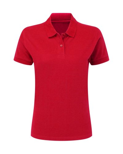 Polo donna piqué Red