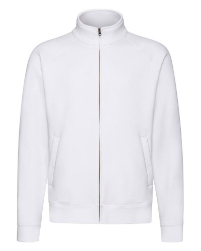 Felpa Premium con cerniera intera Bianco