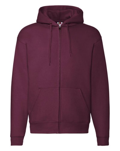 Felpa premium con cappuccino e cerniera intera Hooded Zip Burgundy