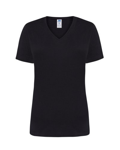 T-shirt regular lady comfort v-neck Black