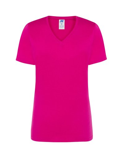 T-shirt regular lady comfort v-neck Fucsia