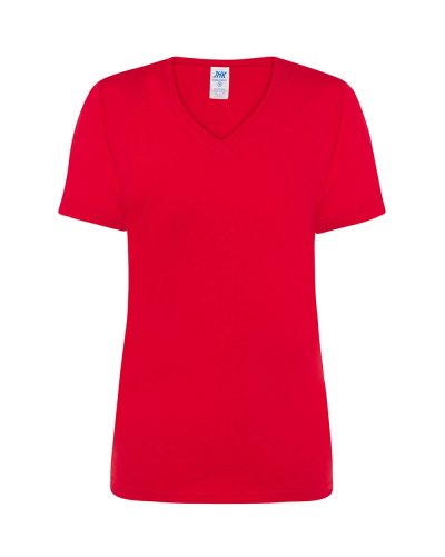 T-shirt regular lady comfort v-neck Red