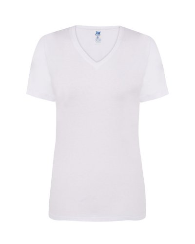 T-shirt regular lady comfort v-neck White