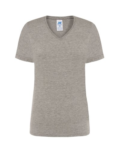T-shirt regular lady comfort v-neck Grey Melange