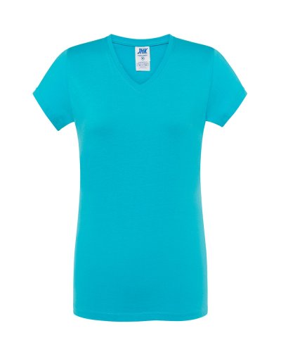 T-shirt regular lady comfort v-neck Turquoise