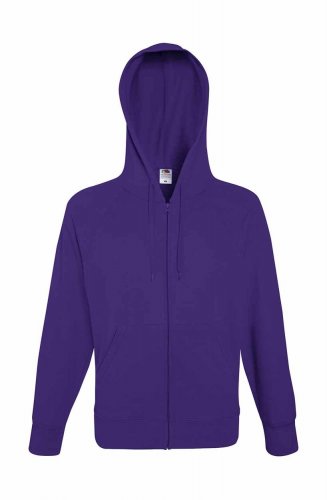 Felpa leggera con cerniera intera e cappuccio Purple