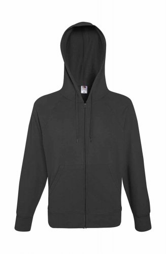 Felpa leggera con cerniera intera e cappuccio Light graphite