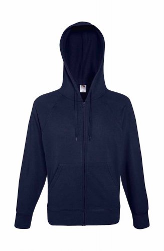 Felpa leggera con cerniera intera e cappuccio Deep navy