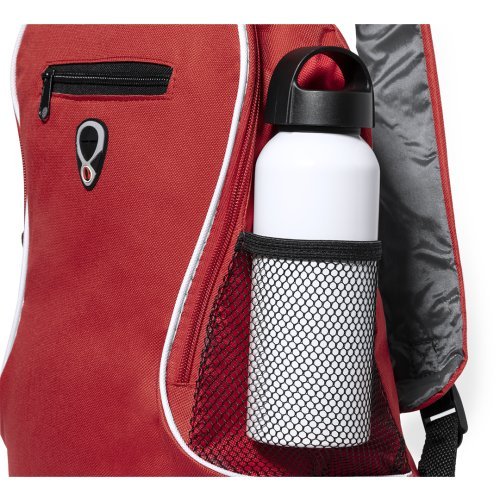 Zaino Humus in poliestere 600D, tasche rete, uscita cuffie