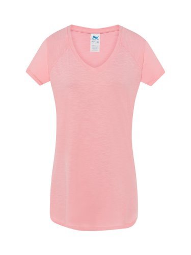 T-shirt donna urban slub cotone 100% col V manica corta