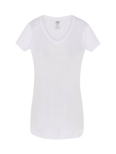 T-shirt donna urban slub cotone 100% col V manica corta