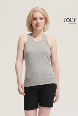JUSTIN Débardeur Femme Coton, Col Rond, Dos Nageur