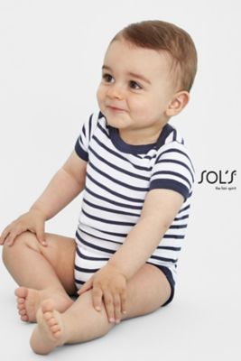 Body Miles Baby cotone 200g, girocollo, piping a contrasto