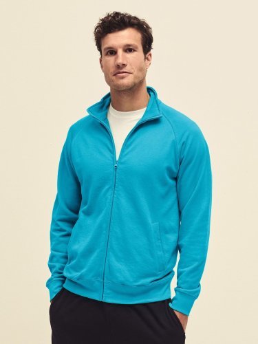 Leichte Fleecejacke mit Reißverschluss von Fruit of the Loom Raglanärmel