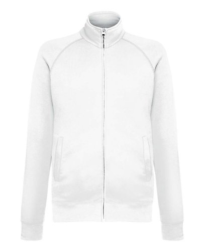 Felpa giacca leggera con zip Bianco