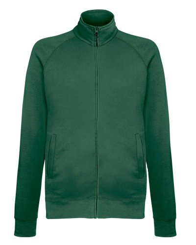 Felpa giacca leggera con zip Bottle green