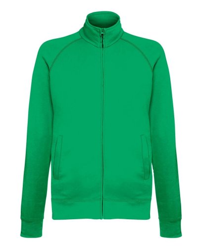 Felpa giacca leggera con zip Kelly green