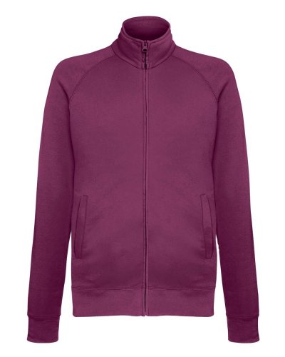 Felpa giacca leggera con zip Burgundy