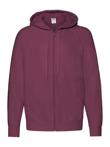 Felpa leggera Fruit of the Loom zip cappuccio 80% cotone