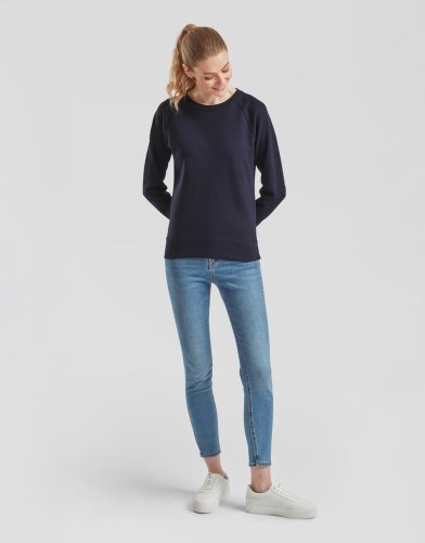 Felpa donna leggera girocollo Raglan