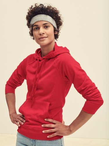 Felpa donna Fruit of the Loom leggera cappuccio